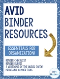 AVID Binder Resources