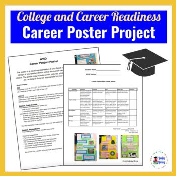 Preview of Career Exploration Poster Project l College Elective Class l for avid learners