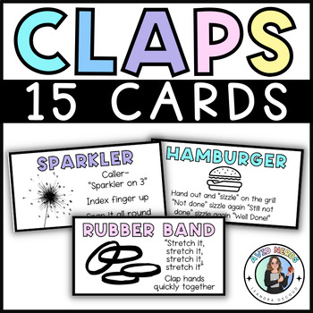 Preview of AVID Claps Cards - Classroom Management