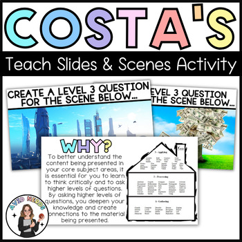 Preview of AVID Costa's Level of Questioning and Thinking Scenes Activity - Editable