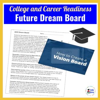 Student Vision Board Clip Art Activity, New Year's Goal Setting