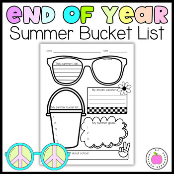 Preview of AVID End of Year Summer Bucket List Printable Activity