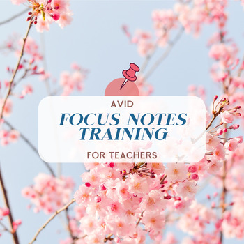 Preview of AVID Focus Notes Teacher Training Slide Deck