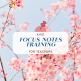 AVID Focus Notes Teacher Training Slide Deck