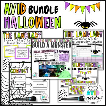 Preview of AVID Halloween Activities Bundle