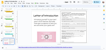 Preview of AVID Letter of Introduction