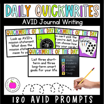 Preview of AVID - Quickwrite Prompts - DIgital Resource for Prompt of the Day