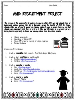 Preview of AVID: RECRUITMENT PROJECT