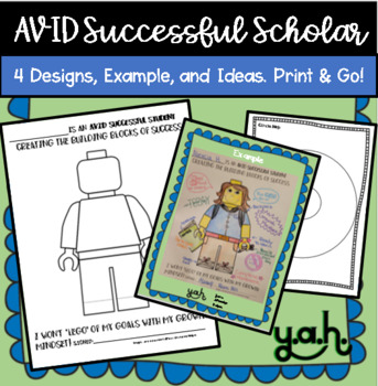 Preview of AVID Elementary Successful Student Scholar Goal Setting Binder cover page Art