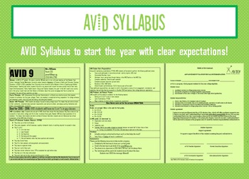 Preview of AVID Syllabus