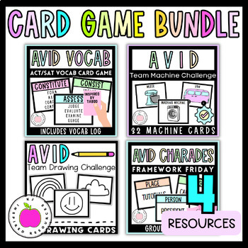 Preview of AVID Team Building - Card Game Activities Bundle