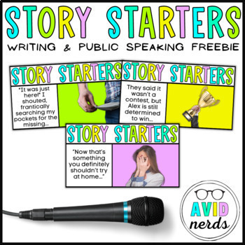 Preview of AVID Team Building Story Starters for Public Speaking and Writing Skills