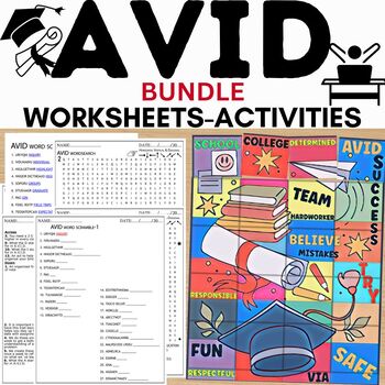 Preview of AVID Terms Activities ,Worksheets ,Collaborative Poster