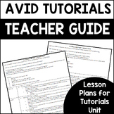 AVID Tutorials Unit Lesson Plans & Teacher's Guide