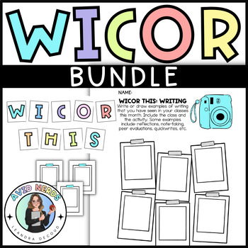 Preview of AVID WICOR Bulletin Board and CCI Data Collection with Student Examples Bundle