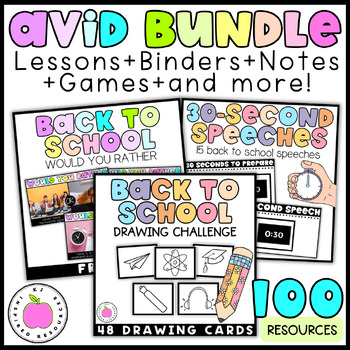 Preview of AVID Year Long Growing Bundle - Digital and Printable Lessons and Activities
