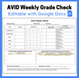 AVID Weekly Grade Check