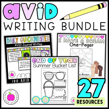 Preview of AVID Writing and Writer's Workshop Activities Bundle