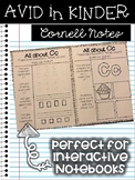 AVID in Kinder Cornell Notes for Interactive Notebook - Alphabet