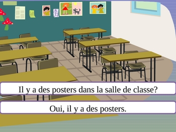 Preview of AVOIR + Negation + Classroom Objects Powerpoint