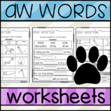 AW Words Worksheets: No Prep Phonics Practice