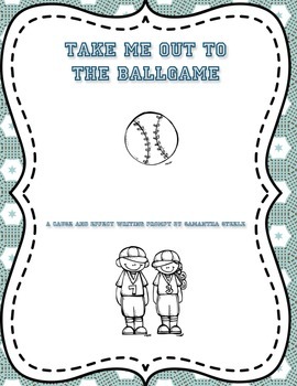 Preview of Baseball Cause and Effect Writing Prompt - MILESTONE FREEBIE!