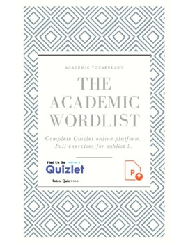 Preview of AWL. Academic Word List. Sub List 1. GED. Quiz. TOEIC Online. Vocabulary. PPTx.