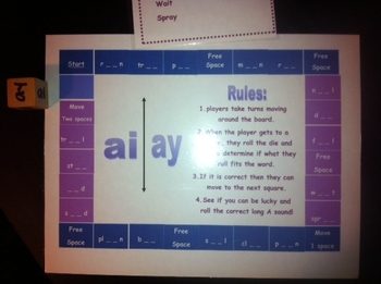 Preview of AY-AI Long A word game