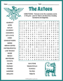 AZTEC EMPIRE Word Search Puzzle Worksheet Activity - 3rd 4