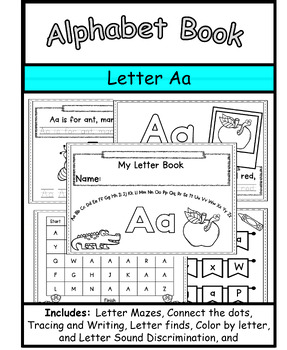 Aa, Letter of the Week Activity Book, Printable Worksheets | TPT