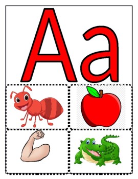 Preview of Aa - Zz with Vocabulary Flashcards