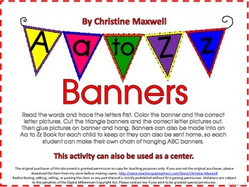 To Zz Letter And Sound Banners By Christine Maxwell Hand To Heart