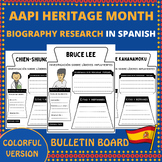 Aapi Heritage Month - Biography Research Template In Spanish
