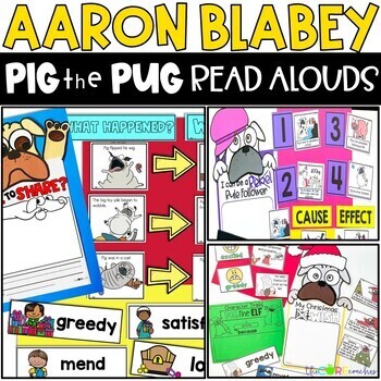 Preview of Aaron Blabey PreK Pig the Pug Read Aloud Lessons- Pug, Fibber, Elf, Rebel