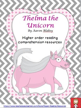 Preview of Aaron Blabey - "Thelma the Unicorn" HOT reading resources