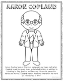Aaron Copland | Famous Music Composer Coloring Page Activi