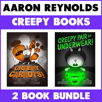 Preview of Aaron Reynolds Activities - Creepy Carrots & Creepy Underwear Literacy Worksheet