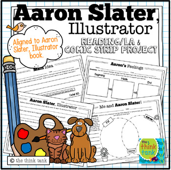 Preview of Aaron Slater, Illustrator | Reading Comprehension and Comic Strip Activity