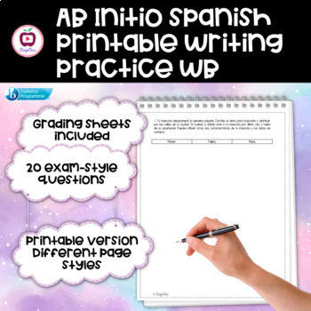 Preview of Spanish Ab initio Writing Exam Practice Workbook ☆ x20 Exam-style Questions