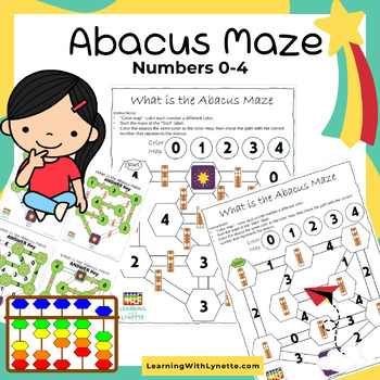 Preview of Abacus Maze-Numbers 0 to 4 Mazes
