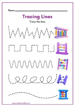 Preview of Abacus toddler activity trace the lines