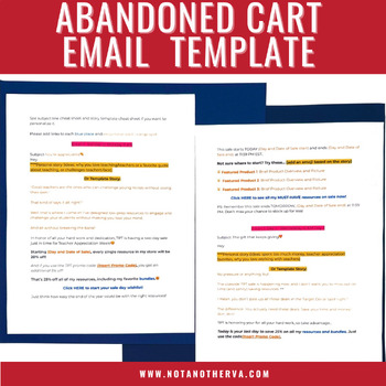 Preview of Abandoned Cart Email Templates