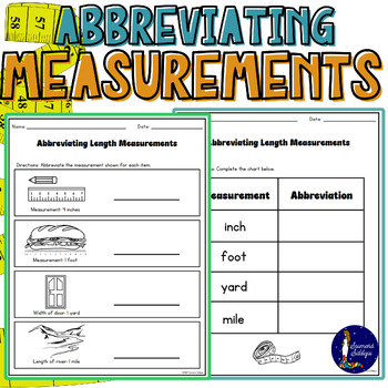 Preview of Abbreviating Measurements