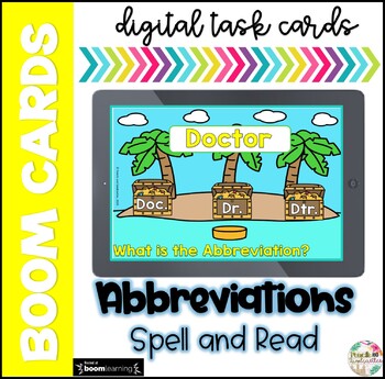 Preview of Abbreviations | Boom Cards| Distance Learning