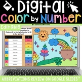 Abbreviations Color by Number Grammar Review Google Slides