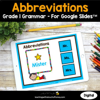 Preview of Abbreviations Grammar Practice | 1st Grade Grammar Activities