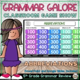 Abbreviations PowerPoint Game Show for 5th Grade