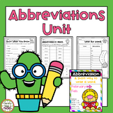 Abbreviations Unit - No Prep Worksheets and Posters