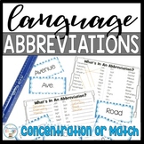 Abbreviations Worksheets | ELA Worksheets | Language Arts game