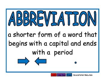 2500+ Short-Form Words, short forms of words Abbreviations